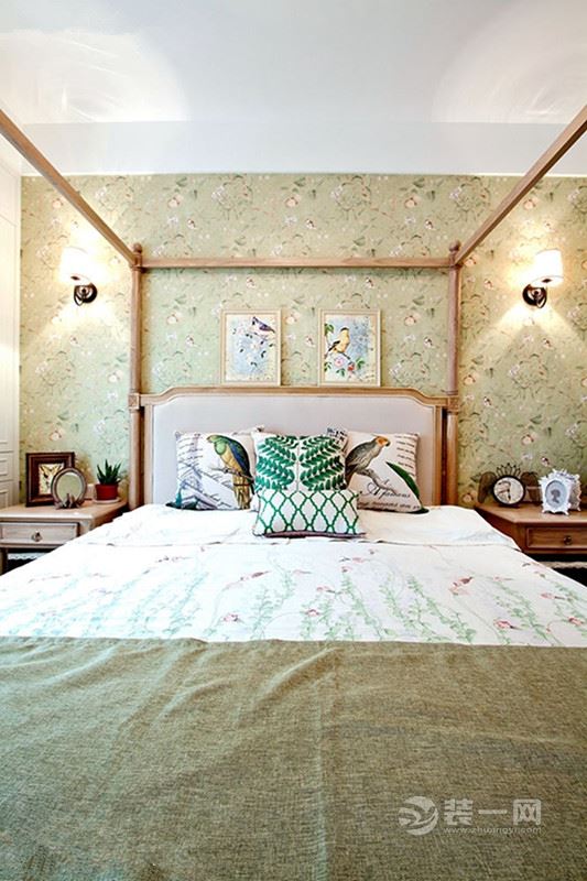 东湖丽景98平方美式田园风格装修效果图