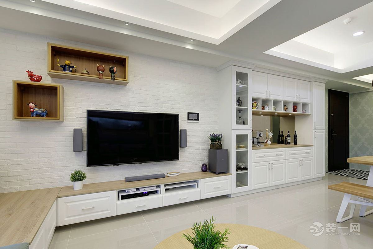 苏州荷澜庭118平米田园风格装修效果图 半包装