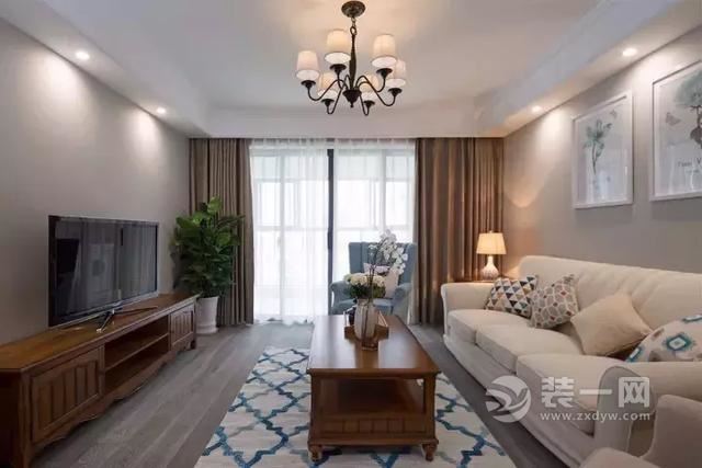 灰咖色电视墙时尚高档 苏州装修公司荐140平美式案例 - 本地资讯 - 装一网