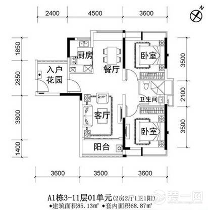 现代田园风格装修效果图