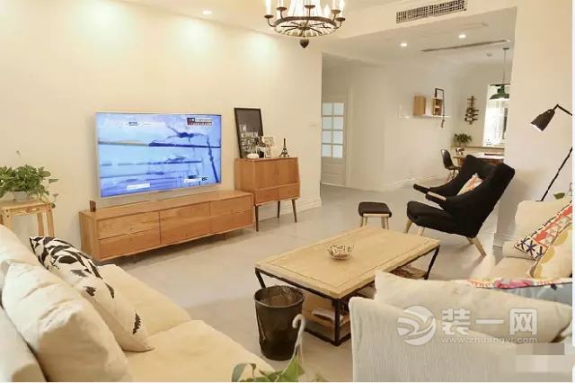 127平米极简北欧风格三居室装修效果图