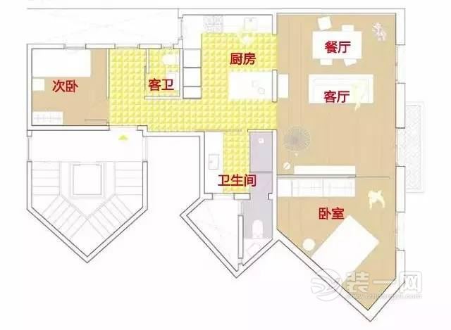 姑娘爆改75平米两室一厅装修效果图